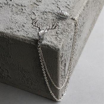 Geyik Figürlü Ceket Yaka İğnesi