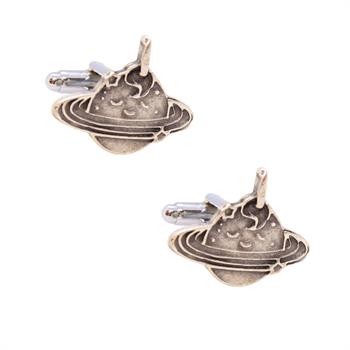 Gezegen Figürlü Klasik Kol Düğmesi