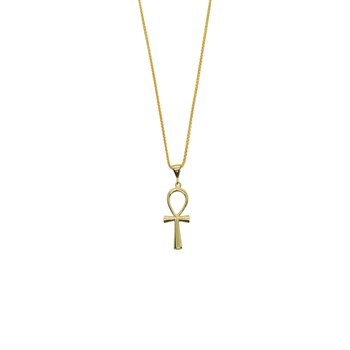 Gold Ankh Gümüş Kolye 
