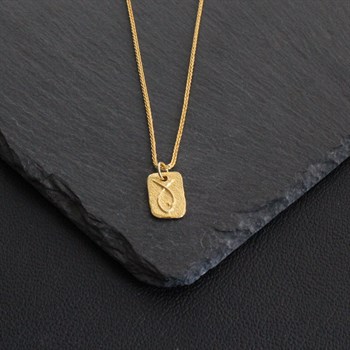 Gold Balık Gümüş Kolye 