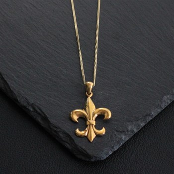 Gold Fleur de Lys Kolye
