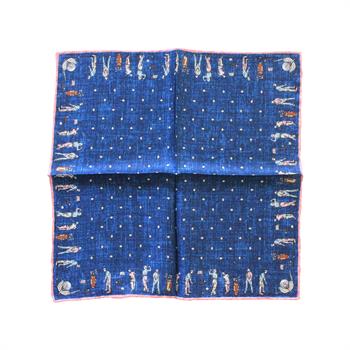 Golf Desenli İpek Cep Mendili 