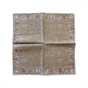 Golf Desenli İpek Cep Mendili 