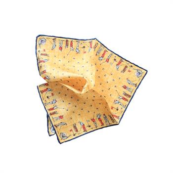 Golf Desenli İpek Cep Mendili 