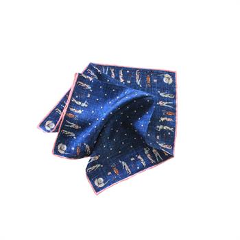 Golf Desenli İpek Cep Mendili 