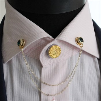 Gömlek Yaka İğnesi ve Düğmesi Seti