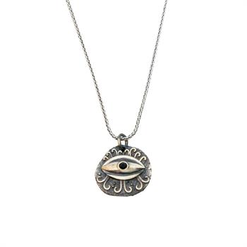 Göz Desenli Gümüş Kolye
