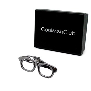 Gözlük Şekilli Kravat İğnesi