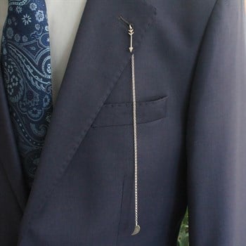 Gümüş Ceket Yaka Zinciri