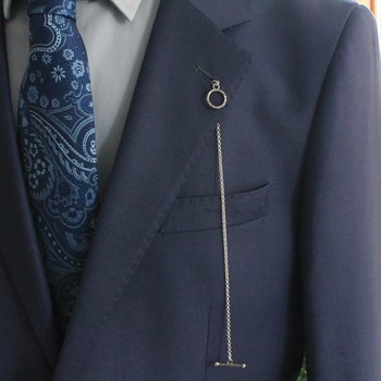 Gümüş Ceket Yaka Zinciri