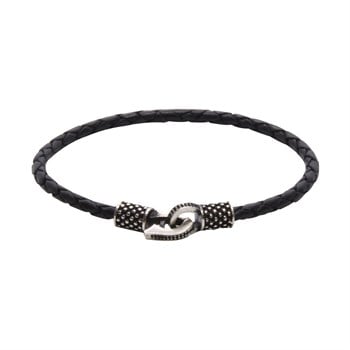 Gümüş Deri Bileklik