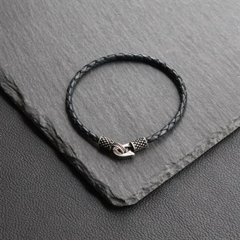 Gümüş Deri Bileklik