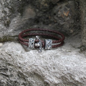 Gümüş Deri Bileklik