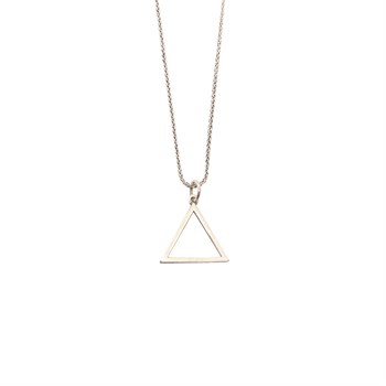 Üçgen Gümüş Kolye 
