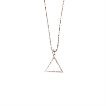 Üçgen Gümüş Kolye 