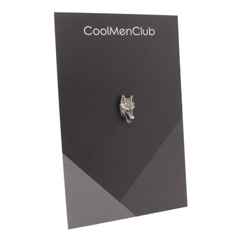 Gümüş Kurt Kafası Broş