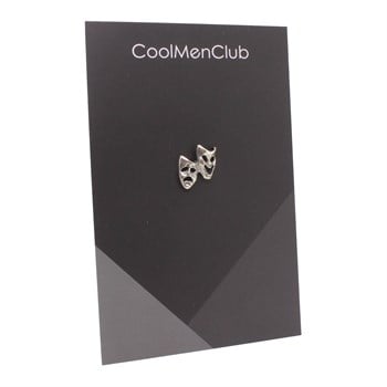 Gümüş Tiyatro Maskesi Broş