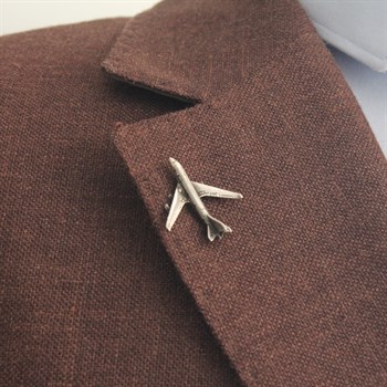 Gümüş Uçak Broş