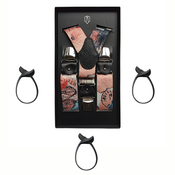 Harita Desenli Pantolon Askısı