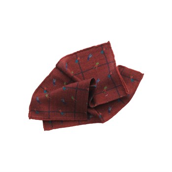 İnsan Desenli Yün Cep Mendili 