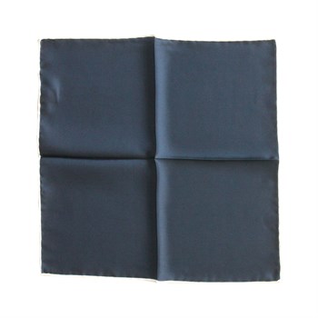 Lacivert İpek Cep Mendili 