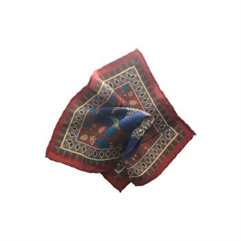 Jaguar Desenli Yün Cep Mendili 