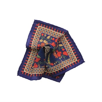 Jaguar Desenli Yün Cep Mendili 