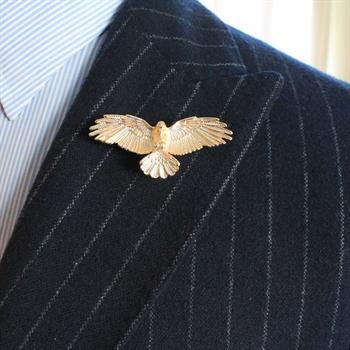 Kartal Figürlü Yaka Broşu