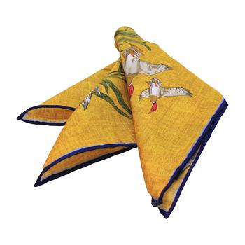 Kaz Desenli İpek Cep Mendili 