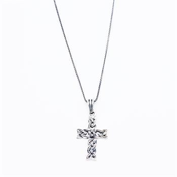 Kelt Düğümü Haç Gümüş Kolye