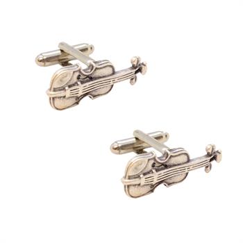 Keman Figürlü Klasik Kol Düğmesi