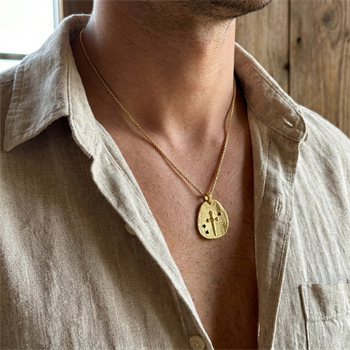 Kılıç Desenli Gümüş Kolye