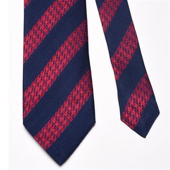 Kırmızı & Lacivert İpek Kravat