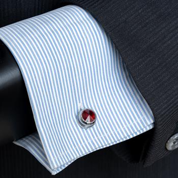 Kırmızı Taşlı Klasik Kol Düğmesi