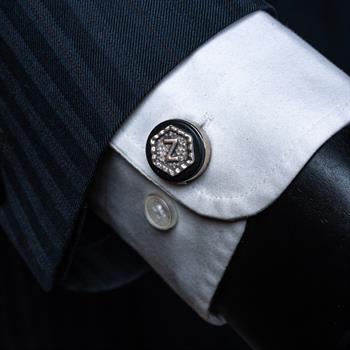 Kişiye Özel Harfli Geçmeli Kol Düğmesi