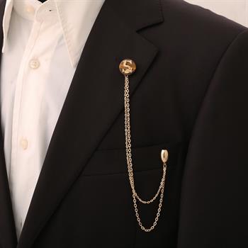 Kişiye Özel Kaplangözü Doğal Taş Ceket Yaka İğnesi