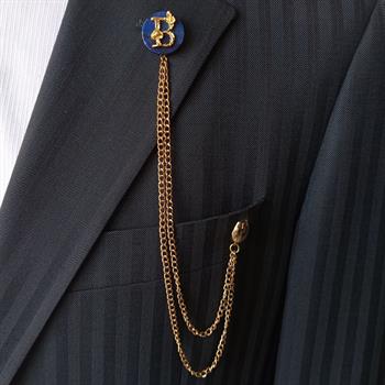 Kişiye Özel Lapis Doğal Taş Ceket Yaka İğnesi