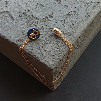 Kişiye Özel Lapis Doğal Taş Ceket Yaka İğnesi