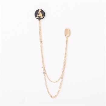 Kişiye Özel Oniks Doğal Taş Ceket Yaka İğnesi