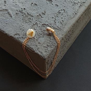 Kişiye Özel Sedef Doğal Taş Ceket Yaka İğnesi