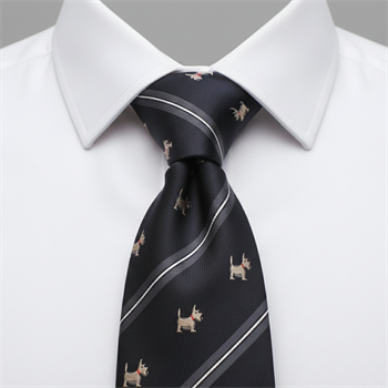 Köpek Desenli Kravat