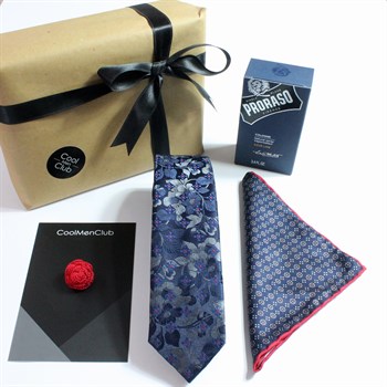 Kravat Cep Mendili Kolonya Hediye Seti