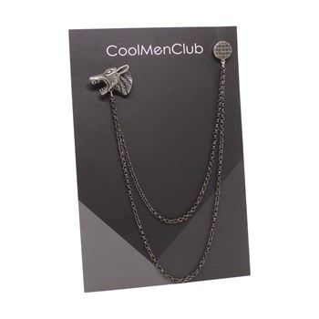 Kurt Figürlü Ceket Yaka İğnesi