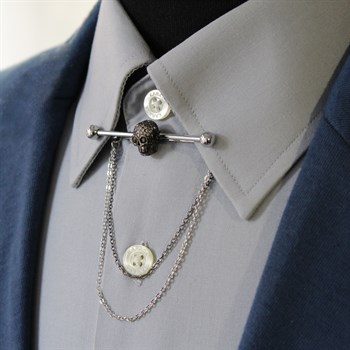 Kuru Kafa Gömlek Yaka İğnesi 