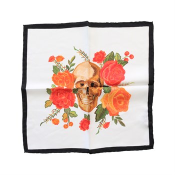 Kurukafa Desenli İpek Cep Mendili 