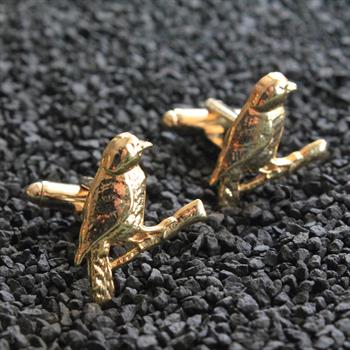 Kuş Figürlü Klasik Kol Düğmesi