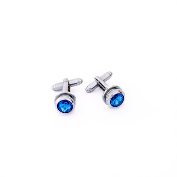 Mavi Taşlı Klasik Kol Düğmesi