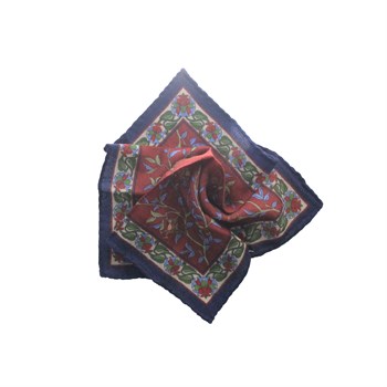 Maymun Desenli Yün Cep Mendili 