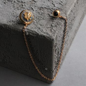 Medusa Figürlü Ceket Yaka İğnesi