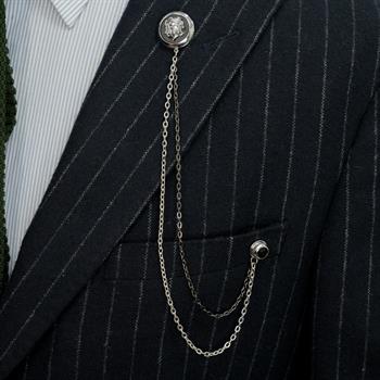 Medusa Figürlü Ceket Yaka İğnesi